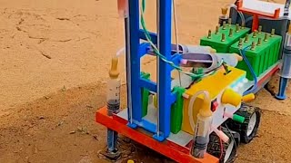 Mini Borewell Drilling Machine Working Model | Amazing DIY Mini Water Well Drilling Project