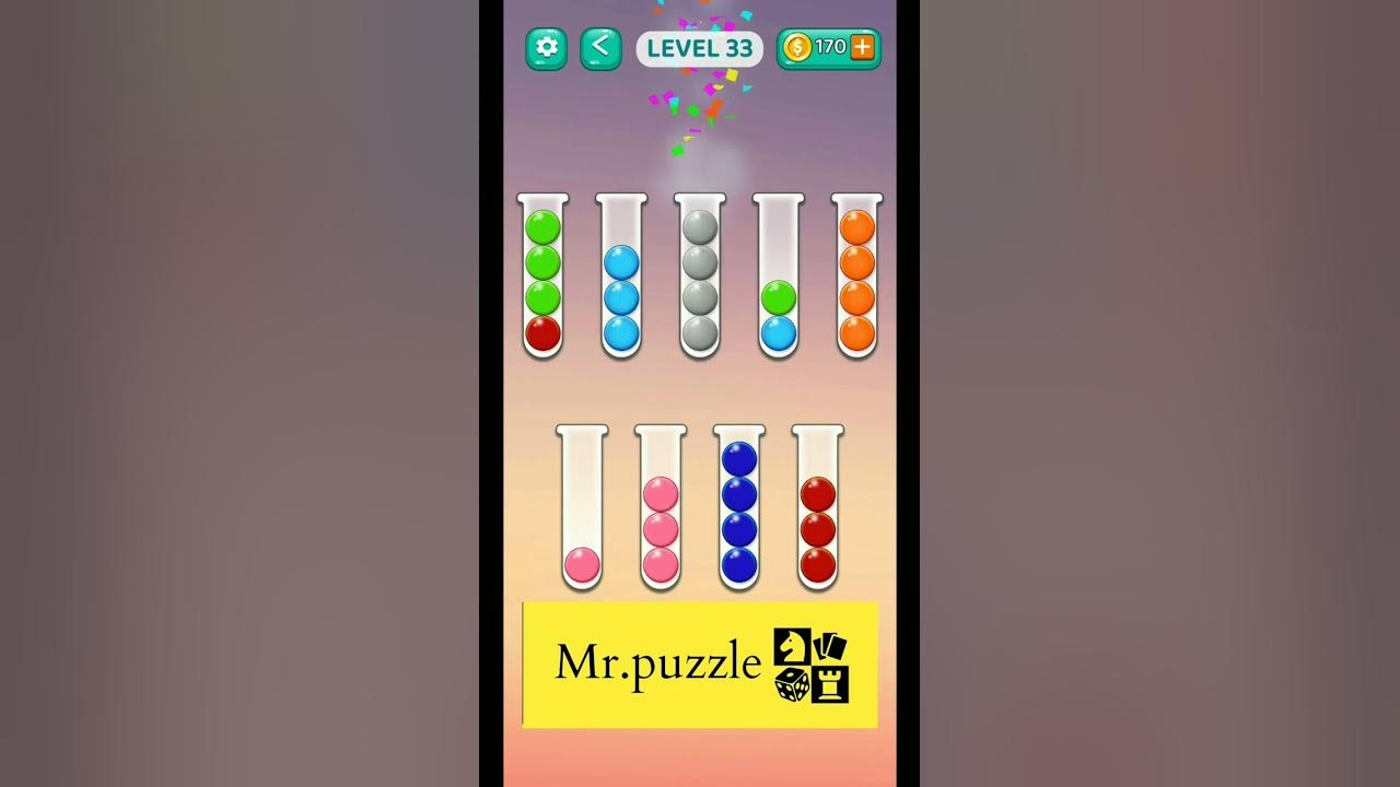 Ball Sort Puzzle level 3135 Mr.puzzle YouTube