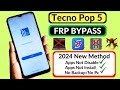 Tecno Pop 5 FRP Bypass Without PC Android 11 | Tecno BD2P FRP Unlock | Google Account Bypass