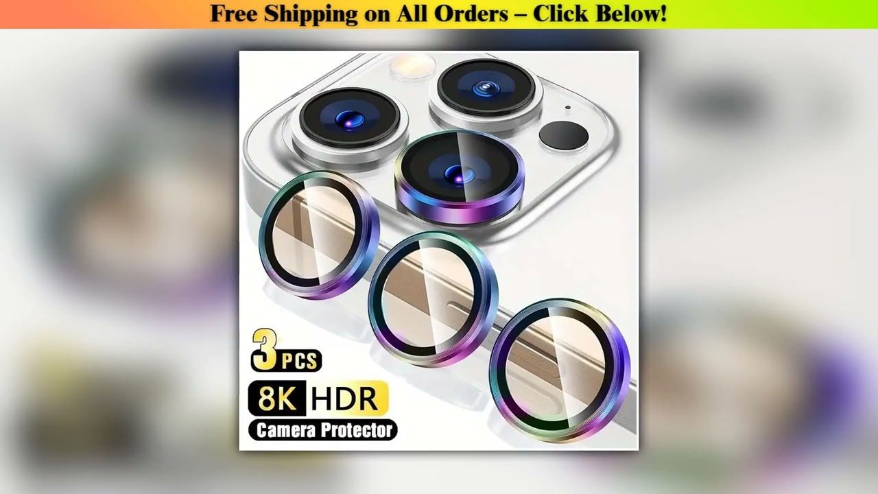 3Pcs Metal Lens Protector Glass For iPhone 16 13 12 11 14 15 Pro Max Mini Camera Lens Protection Fi