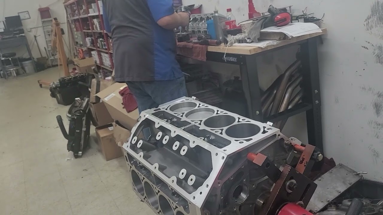 Piston Install on an LS3 Engine @Pals Ocala Auto Repair - YouTube