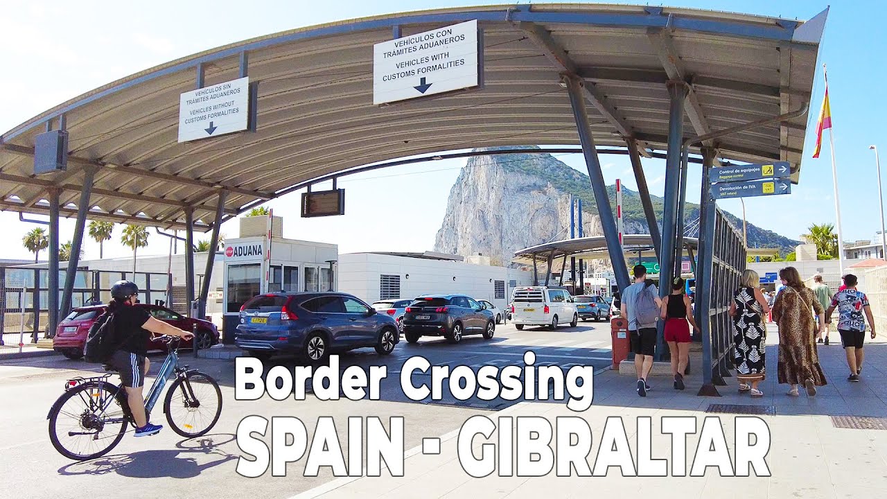 Spain Gibraltar Border Crossing | Walk Through Airport Runway to City Center July 2025 [4K]