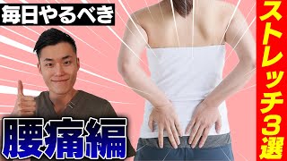 腰痛の人が毎日やるべきストレッチ3選！
