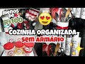 ORGANIZEI A MINHA COZINHA SEM ARMÁRIO - DICAS BARATAS E FÁCEIS 😍💰