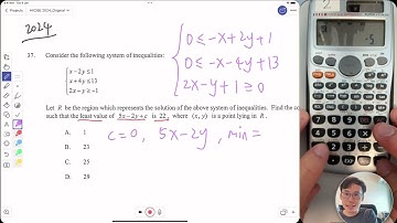 DSE Math MC 2024 Q37【極速 LP 直出 Max Min｜作者：Adam｜251 bytes】【二號機 Prog 4】⚡️