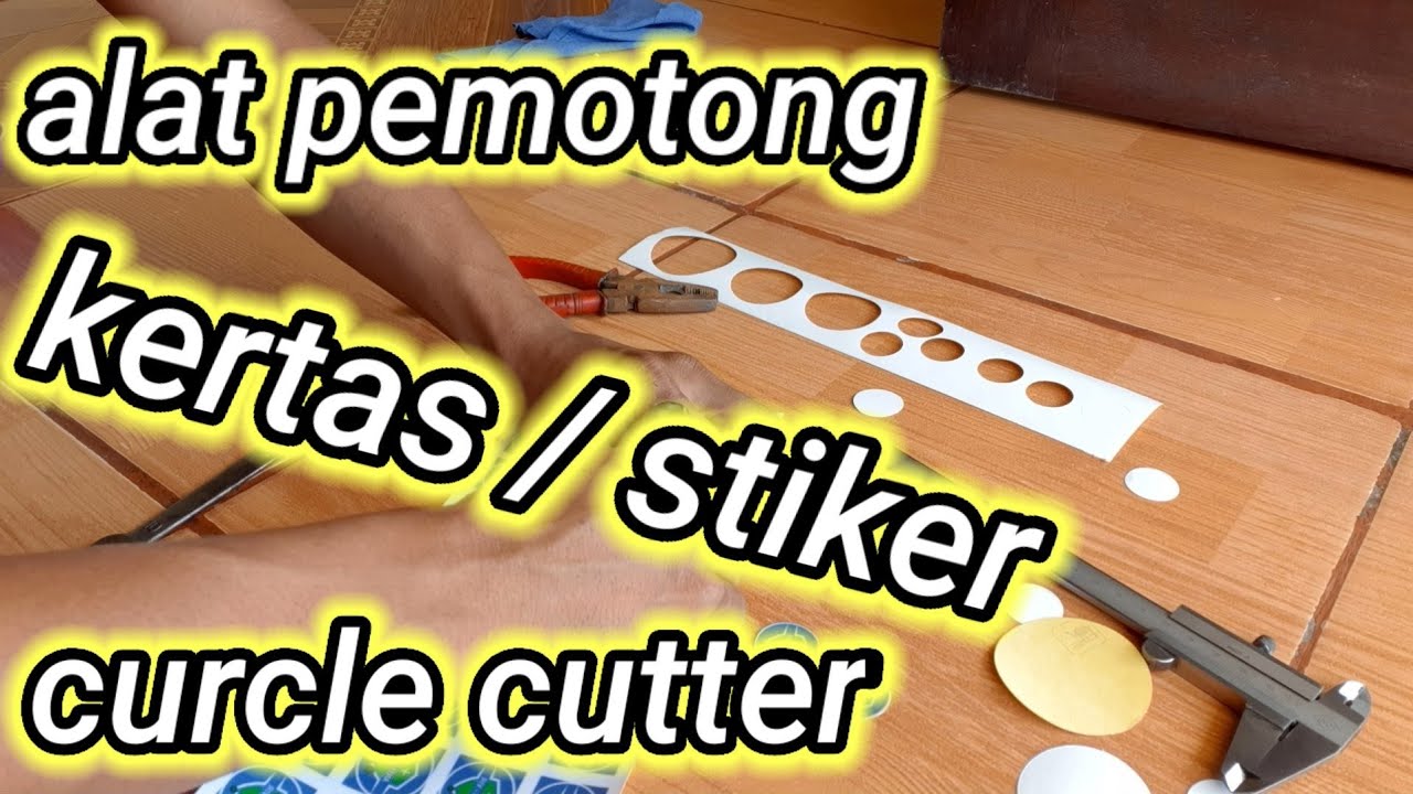  cara  membuat circle cutter alat pemotong kertas  stiker  