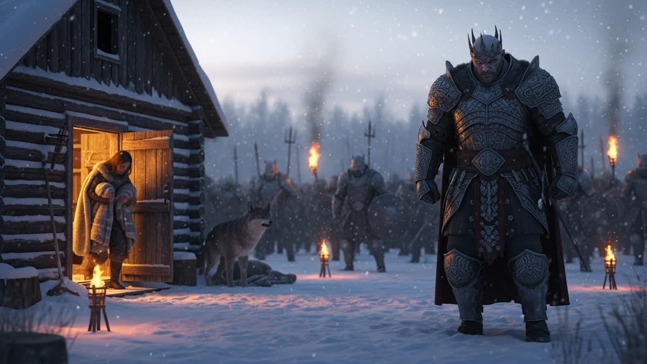 Omega Acolheu 25 Lobos Congelando — Na Manhã Seguinte, o EXÉRCITO do Rei Lycan Parou na Sua Porta...