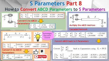 S-Parameters #8. How to Derive Scattering Parameter from ABCD Matrices for Cascaded Network Analysis