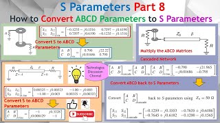 S-Parameters #8. Derive S-Params from ABCD Matrices! Cascaded Network Analysis for High-Freq Design.