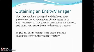 Persistence Unit in Entity Bean