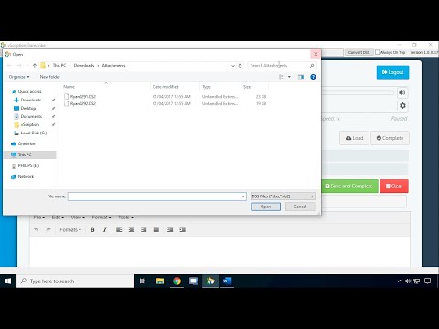 Working with DSS Files in vScription Transcribe