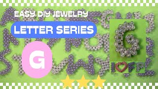 Easy DIY Jewelry: Beaded Letter and Number G / Beaded Alphabet G /Beaded Letter Series G