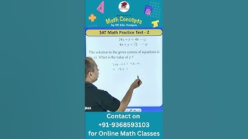 SAT Math Q # 14 Practice Test - 2  : Mastering the SAT Math #digitalsatmath #digitalsat #shorts #sat