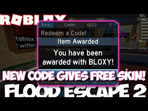 New Bloxy Skin Code In Roblox Flood Escape 2 Youtube - new bloxy skin in flood escape 2 roblox youtube