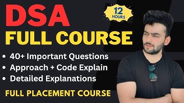 Data Structure And Algorithm Full Course || DSA Important Question Explained in 1 Video! #DSA #Java