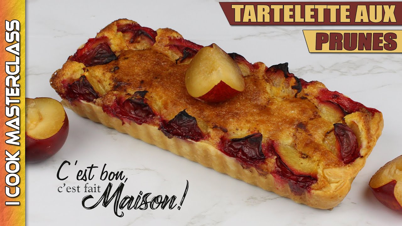 MA TARTE AUX PRUNES AVEC CREME D'AMANDE ET PATE FEUILLETEE : UNE PURE