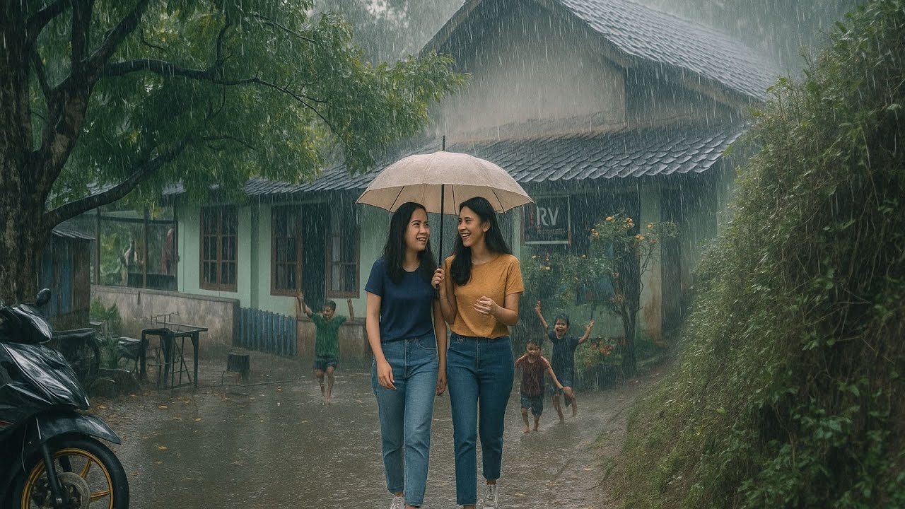 🔴Rainy Season in Rural Central Java | refreshing walk in the Heavy rain | Wow.. This is delicious