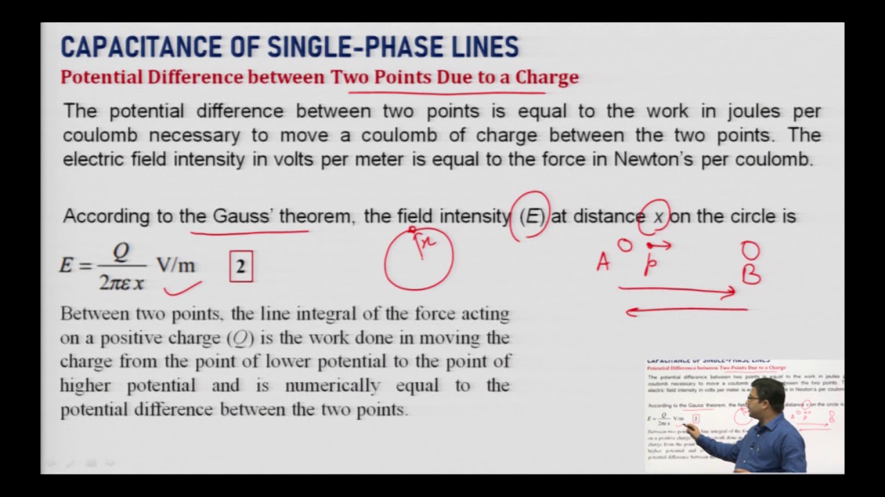 Capacitance of Single Phase Lines: Lecture-01