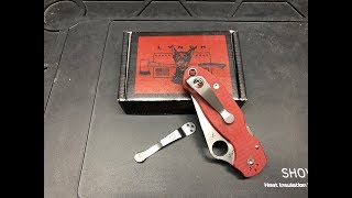 Spyderco Para 3 M390 with a Lynch Northwest Polished Clip