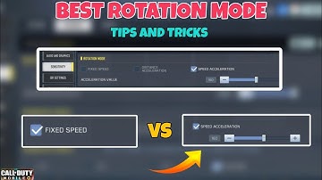Fixed speed vs speed Acceleration | which is best? Tips and tricks | Best rotation mode in cod mobil