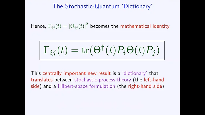 Jacob Barandes - "A New Formulation of Quantum Theory"