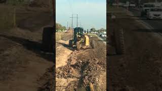 Cutting the ditch