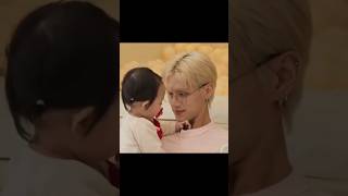 Wooyoung with baby girl Bom💜✨