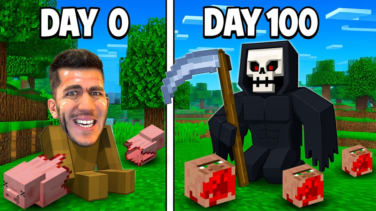 СТАВАМ СМЪРТТА В МАЙНКРАФТ ЗА 10О ДНИ!