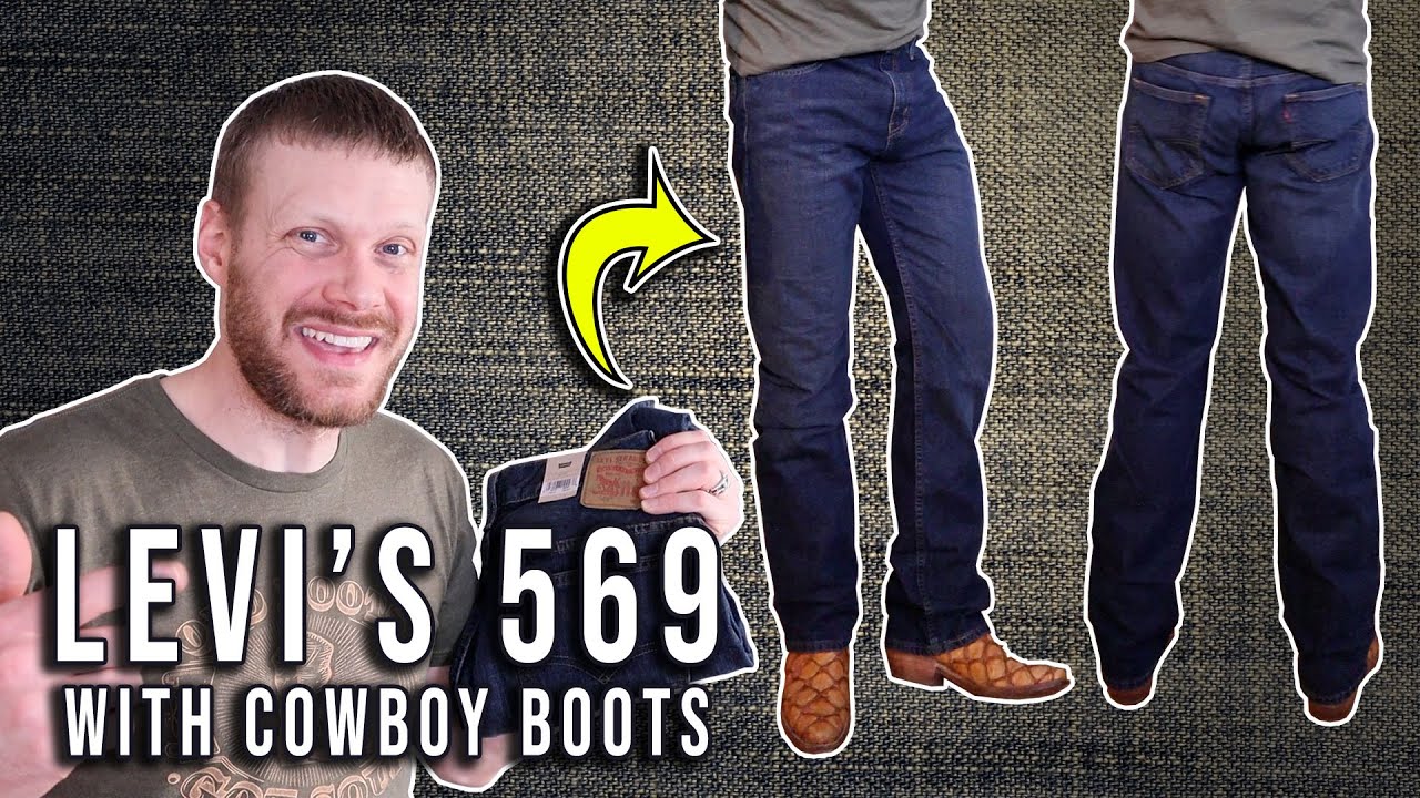 Styrke Betsy Trotwood artilleri How Do 569 Levi's Jeans Work with Cowboy Boots? - YouTube