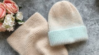 картинка: ЭТОТ СНУД СМОЖЕТ СВЯЗАТЬ КАЖДЫЙ! ПЛАТОЧНАЯ ВЯЗКА БЕЗ СТЫКА! KNITTED HAT