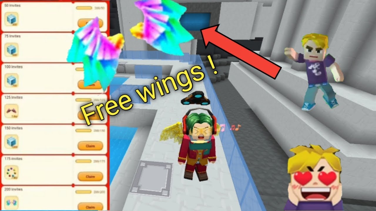 New events free rainbow wings blockman go