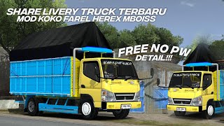 MOD BUSSID TERBARU || SHARE LIVERY POLOSAN MOD TRUCK HEREX KOKO FAREL FULL DETAIL MBOISS