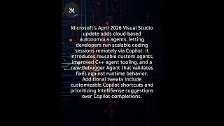 Visual Studio update adds autonomous cloud agents and new debugger agent