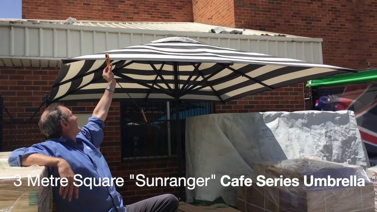 3m Square Cafe Series Umbrella Wind Test