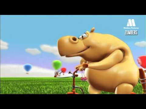 Ingles para niños: los números- dibujos animados Zumbers, ladyhippo, mariposa