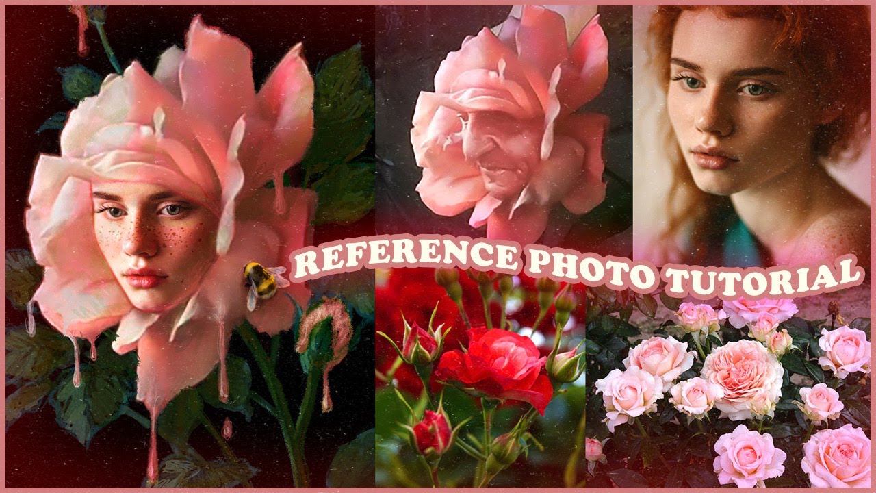 How I use reference photos for painting 🌹 TUTORIAL YouTube