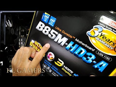 intel Core i7 4770 Change Replace Motherboard to GIGABYTE B85M-HD3-A with Thermal Paste