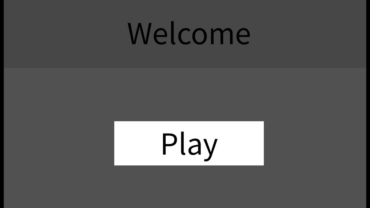 How To Make A Welcome Screen roblox YouTube