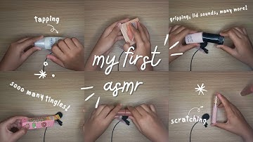 my first asmr video!! [no talking] tapping, scratch-tapping, etc. (i