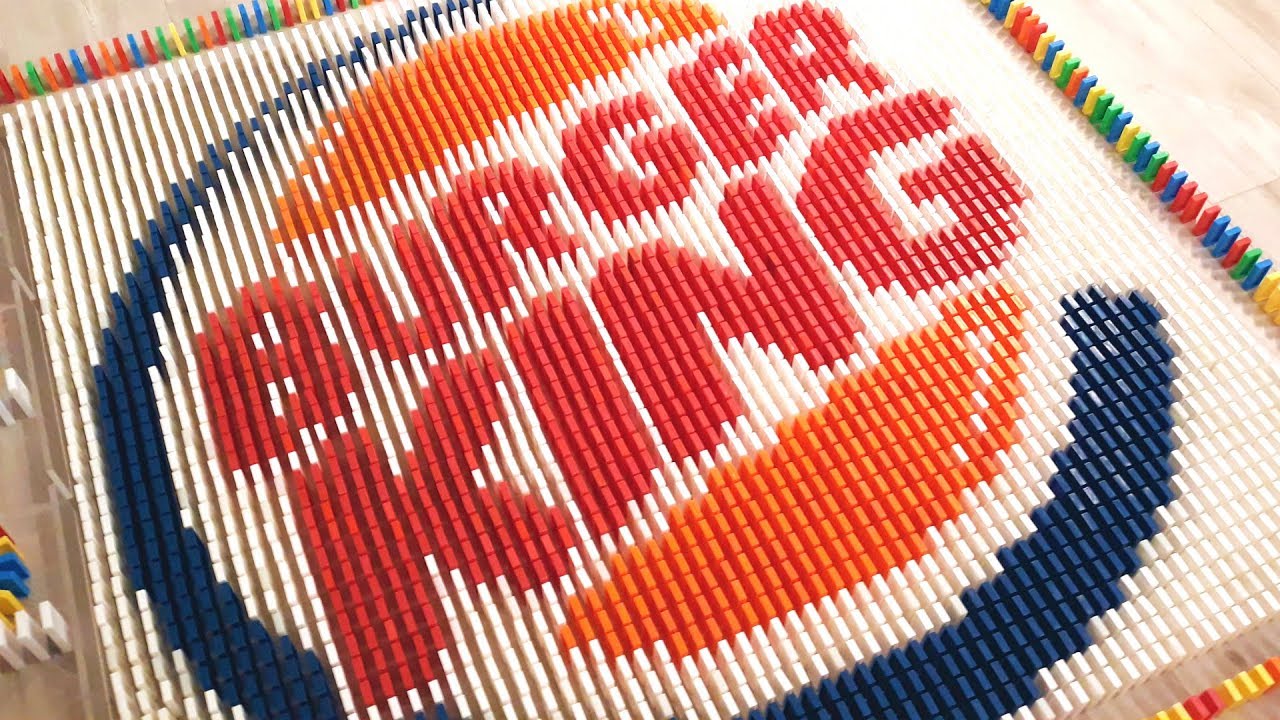FAST FOOD LOGOS MADE FROM 25,000 DOMINOES | Satisfying Domino Screen Link