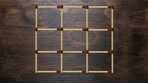 Remove 8 matches. Stay with three Squares