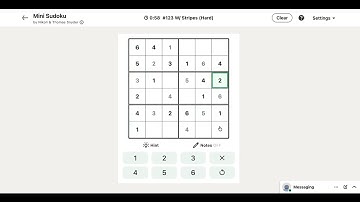 LinkedIn Mini Sudoku Answer Today #123 W/ Stripes #sudoku