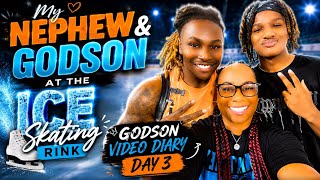 A Day at the Ice Skating Rink with My Nephew & Godson ⛸️ | Day 3 Vlog
