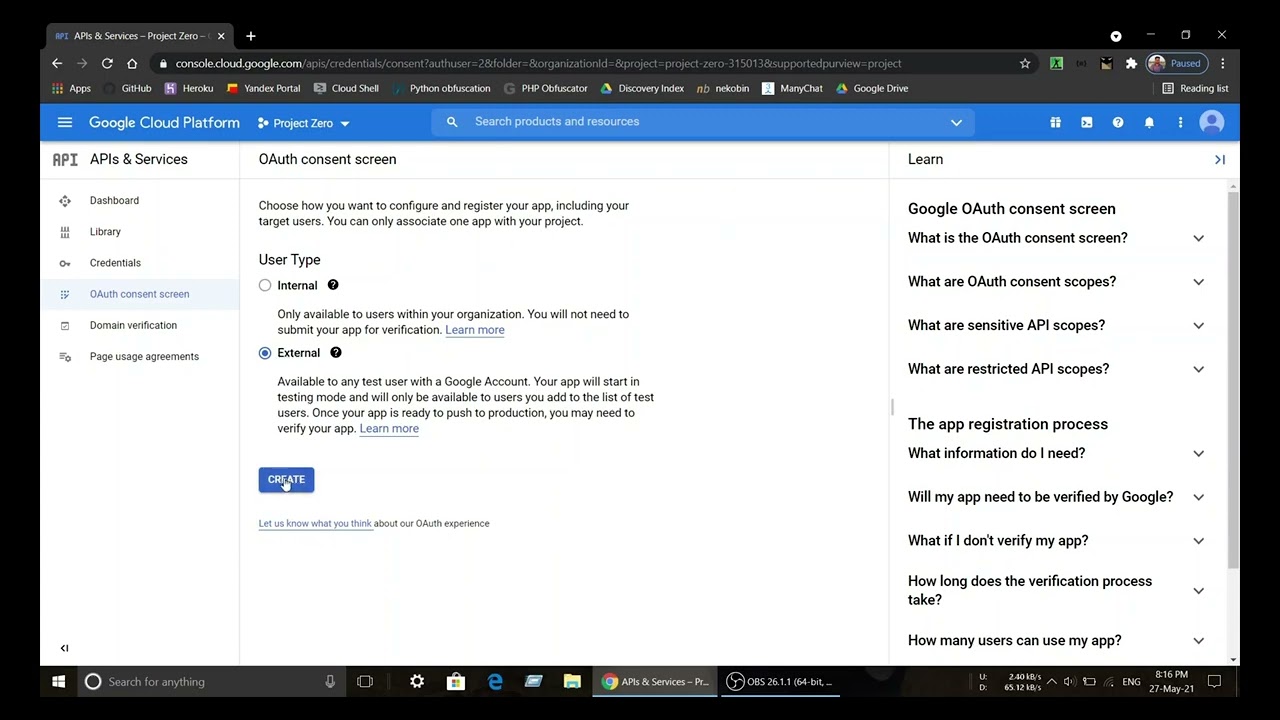 How To Make Google Console Project's Credentials JSON & Token Pickle File | Google Cloud Console