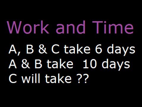 Work And Time - Combined Speed Of 3 And 2 People Are Given