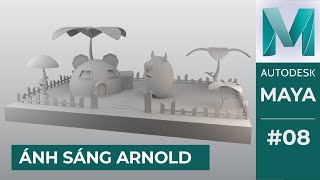 Bài 08: Setting ánh sáng 3d maya và tạo nền gradient trong Arnold Maya screenshot 3