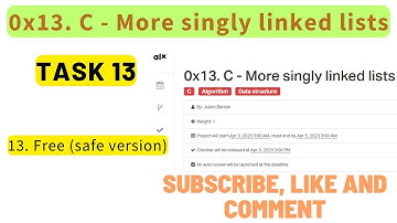 0x13. C - More singly linked lists; ALX: 13. Free (safe version)
