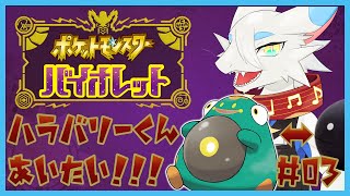 【 ポケモンSV 】ほぼ初見ポケモンバイオレット！何とかしてハラバリーちゃんと仲良くなりたい！🐸🐸の旅！第３回【ケモノ系ドラゴンVtuber実況配信】#ケモノ系vtuber #ポケモンsv
