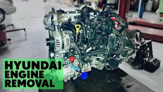 BLOWN ENGINE REMOVAL 2017 HYUNDAI TUSCON