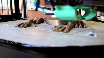 Fisher RepRap 3D printer printing Adalinda the singing serpent